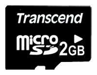   2Gb Transcend microSD Card w/o adapter