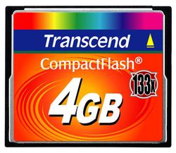 4Gb CF, CompactFlash Card, Transcend 133X