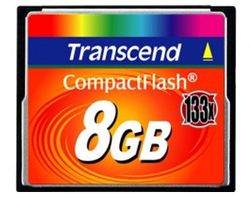   8Gb CF, CompactFlash Card, 133X, Transcend