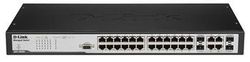   D-Link 24-Port UTP 10/100Mbps + 4 combo 1000BASE-T/SFP, L2 Management Switch, 19"